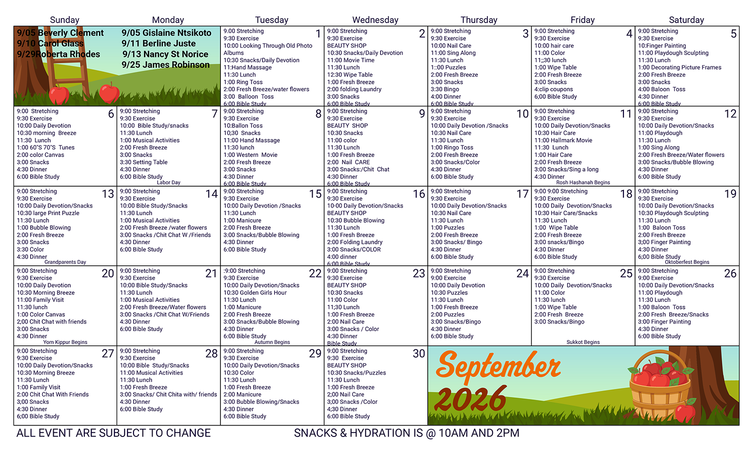 Monthly Calendar